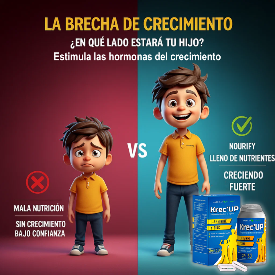 KRECE UP - SUPLEMENTO NATURAL DE CRECIMIENTO